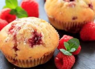 Muffin panna e fragole