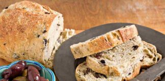 Pane senza lievitazione alle olive