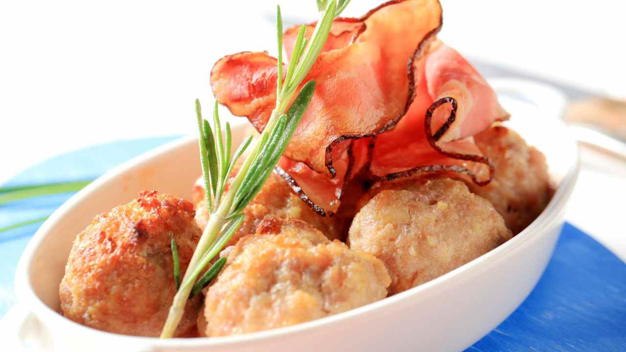 Polpette di pollo e speck