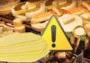 Un reparto formaggi e dell'Emmental in primo piano