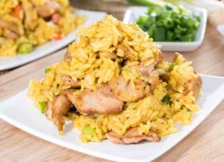 Risotto con pollo al curry