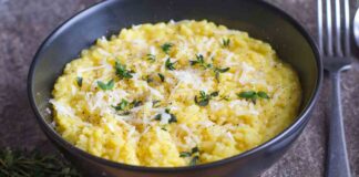 Risotto veloce con limone e zafferano