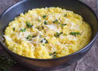 Risotto veloce con limone e zafferano