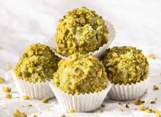 Tartufini Raffaello al pistacchio
