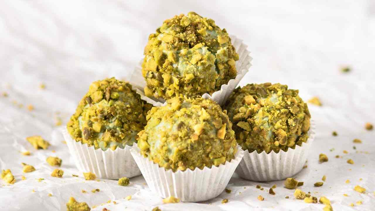 Tartufini Raffaello al pistacchio
