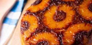 Torta rovesciata con il caramello