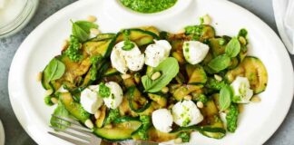 insalata zucchine grigliate pesto mozzarella ricettasprint