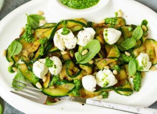 insalata zucchine grigliate pesto mozzarella ricettasprint