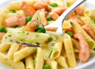 pasta salmone e piselli ricettasprint