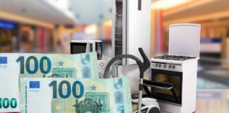 Elettrodomestici nuovi e 200 euro