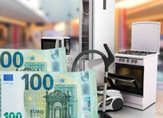 Elettrodomestici nuovi e 200 euro