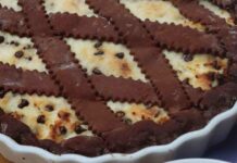 Crostata di ricotta e cioccolato. ricettasprint.it