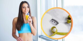 Una ragazza che beve un succo fatto in casa