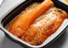 Filetto di salmone al forno con miele e senape. ricettasprint.it