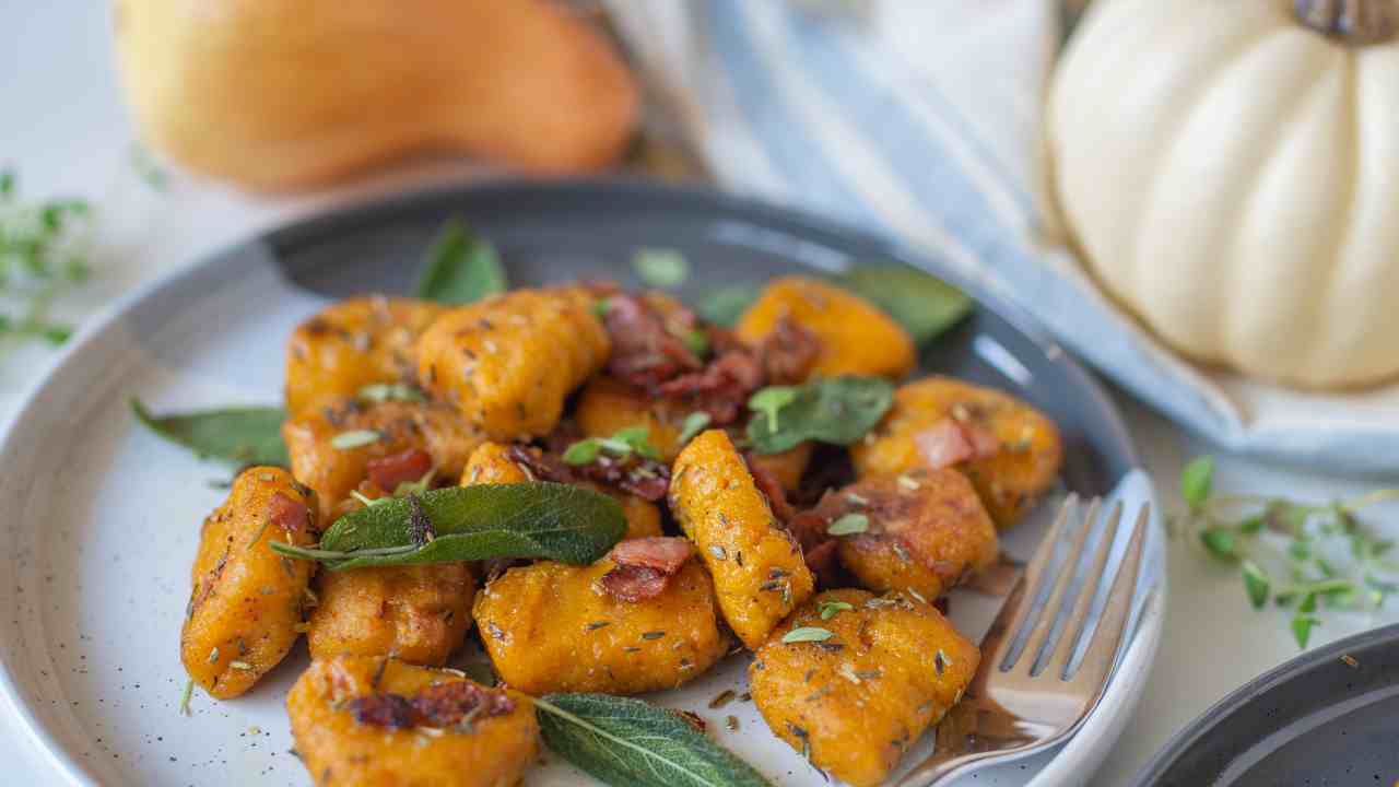 Gnocchi con patate e zucca