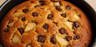 Torta pere e cioccolato in friggitrice ad aria, non sporco nulla e in 25 minuti sforno un dolce top Torta pere e cioccolato ricettasprint.it