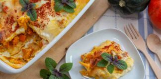 Lasagna zucca salsiccia provola mortadella - Ricettasprint.it
