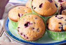 Muffin ai mirtilli, veloci e facili 10 minuti e sono a tavola Muffin con mirtilli - Ricettasprint.it
