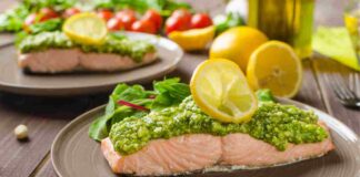 filetti di salmone con crema di verdure ricettasprint.it