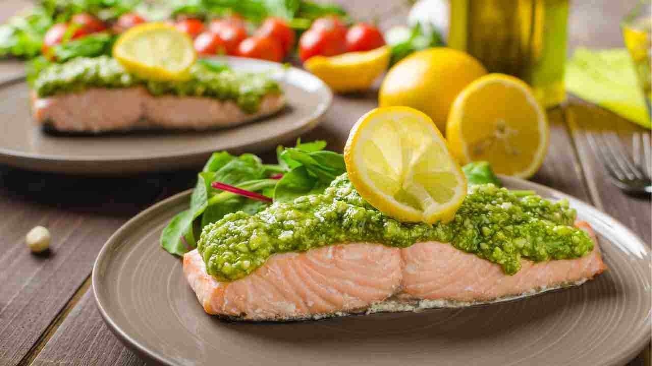 filetti di salmone con crema di verdure ricettasprint.it
