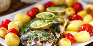 orata al cartoccio con patate e pomod