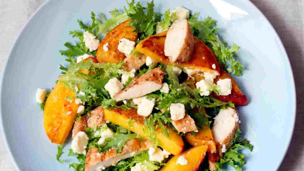 pollo con le pesche e miele ricettasprint.it