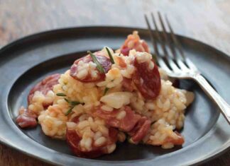 risotto con carne e verdure