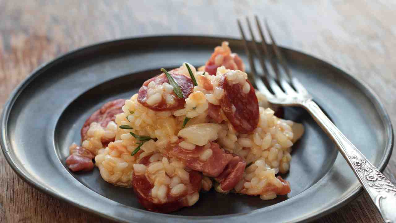 risotto con carne e verdure