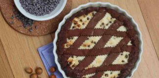 Crostata al cacao con ripieno di ricotta