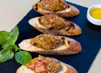 Crostoni con crema di melanzane