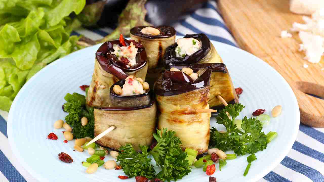 Involtini di melanzane ricotta e limone ricettasprint.it