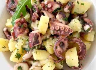 Polpo all'insalata con patate. ricettasprint.it