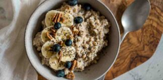 Porridge noci e banana - Ricettasprint.it