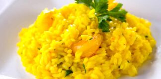 Risotto zafferano e gamberi. ricettasprint.it