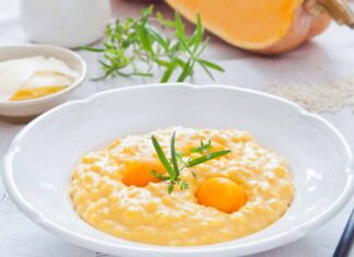 Risotto zucca e gorgonzola. ricettasprint.it