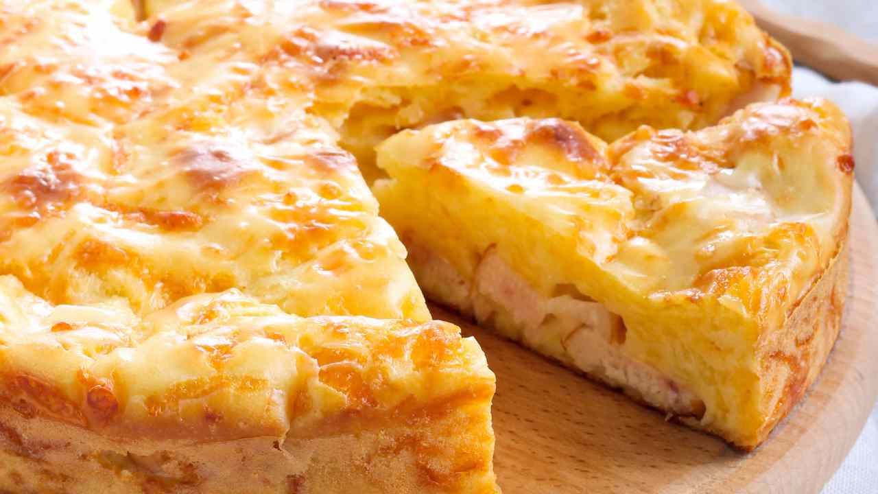 Torta salata rustica di patate con formaggio e prosciutto ricettasprint