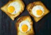 Colazione all’americana, riadattata però. Preparo dei pancarrè che non immagini e sono buonissimi pancarrè arrostiti dal cuore d'uovo ricettasprint.it