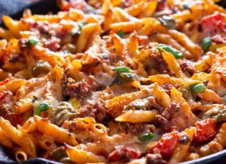 pasta gratin peperoni salsiccia ricettasprint