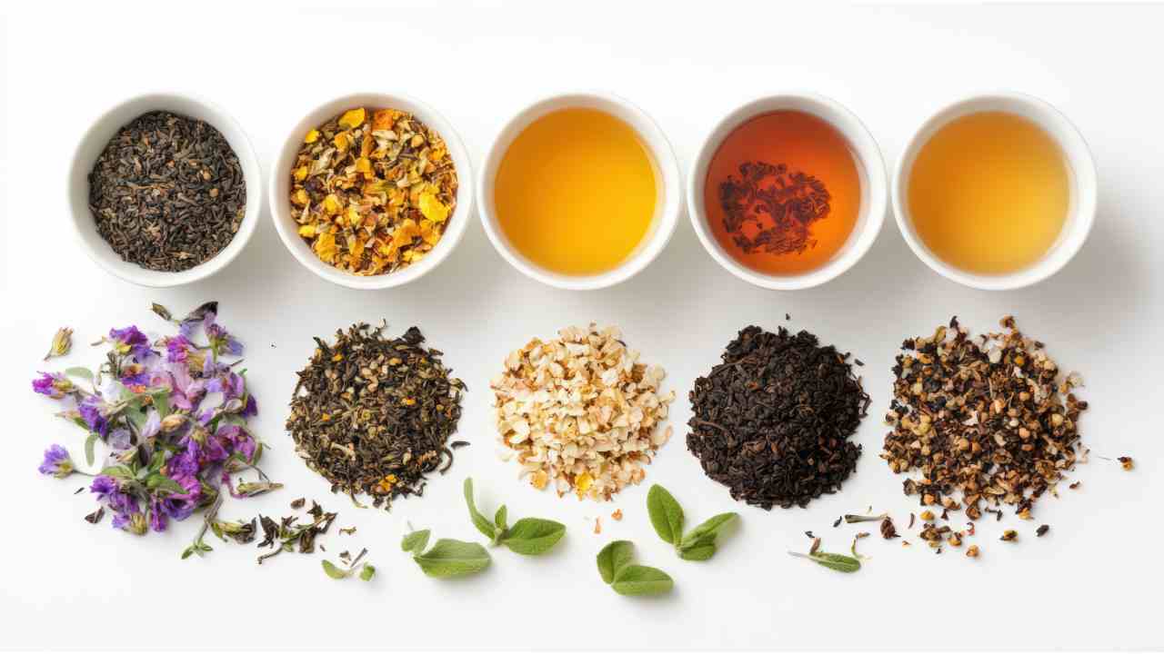 Tisane diverse viste dall'alto