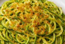 Spaghetti di zucchine gratinati ricettasprint.it
