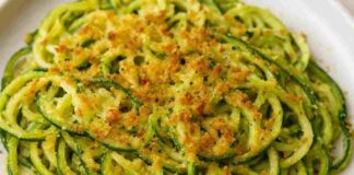 Spaghetti di zucchine gratinati ricettasprint.it