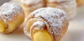 Non sono cannoli ma cannoncini, non c’è la ricotta ma una crema strepitosa Cannoncini con crema al limoncello