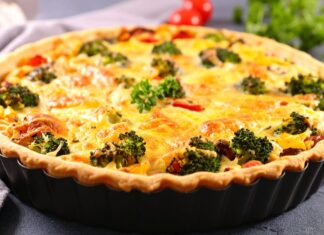 Crostata salata con i broccoletti