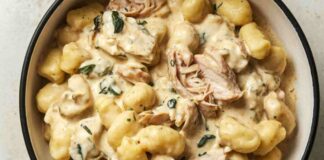 Gnocchi cremosi con il radicchio