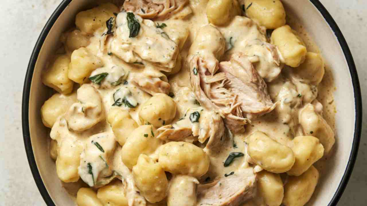 Gnocchi cremosi con il radicchio