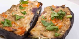 Melanzane ripiene ai funghi e provola