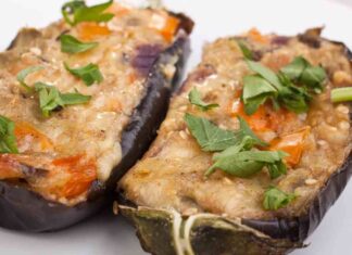 Melanzane ripiene ai funghi e provola