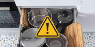 Padelle ed utensili da cucina, li usi tutti i giorni e non conosci il pericolo che corri ogni volta Pentole e padelle riposte in cucina