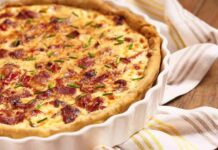 torta salata con gamberi e formaggio