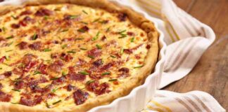 torta salata con gamberi e formaggio